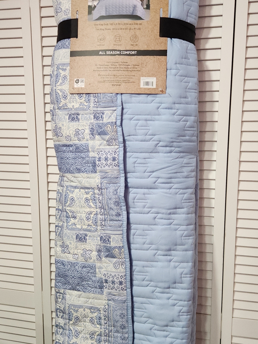 Wrangler King Light Blue Patchwork Quilt Set